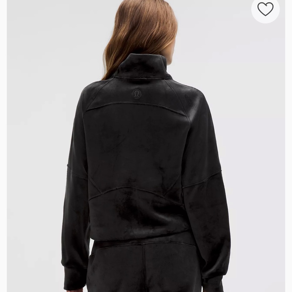 Lululemon Scuba Oversized Funnel Neck Half Zip in Black Velvet Size XL/XXL - Picture 2 of 8